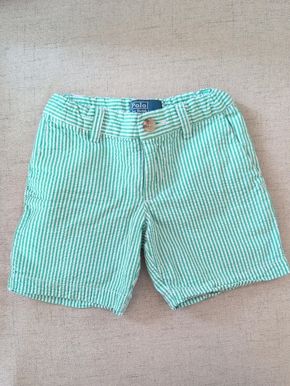 Polo by Ralph Lauren Mint and White Stripe Toddler 2T Boys Shorts